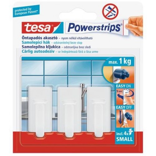 TESA Powerstrips® Haken Small Classic weiß 57530