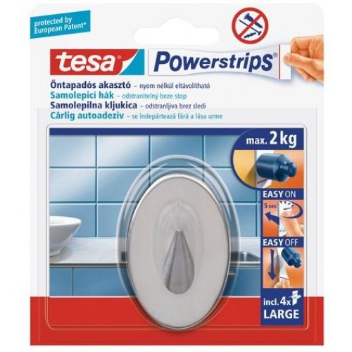 TESA Powerstrips® Metall-Haken OVAL 58121