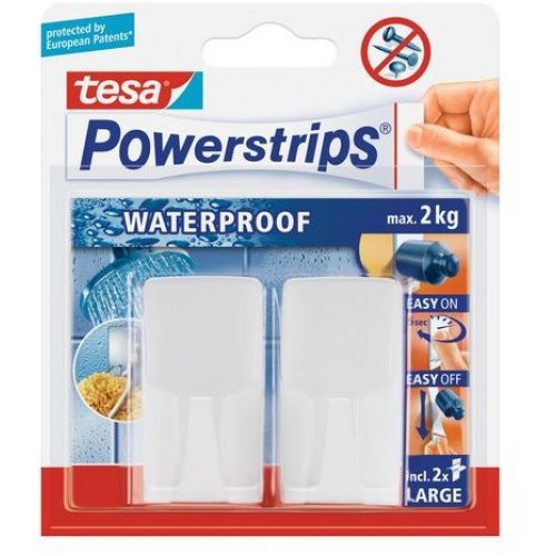 TESA Powerstrips® Waterproof Haken WAVE weiß 59701