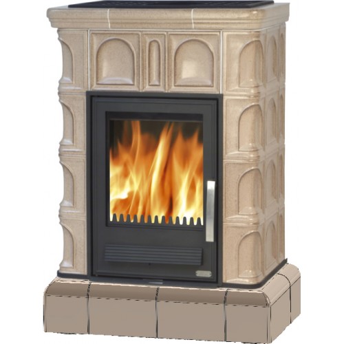 ABX BRITANIA K, Kachelofen mit kombi Einsatz, ahorn ABX BRITANIA K, Kachelofen mit kombi Einsatz, ahorn