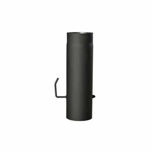 Rauchrohr mit Klappe O 160 x 250 x 2mm schwarz Rauchrohr mit Klappe O 160 x 250 x 2mm schwarz