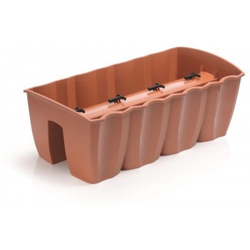 Prosperplast CROWN Balkontopf für Balkongeländer 58 x 28 x 20 cm, 18l, terracotta DCRO600