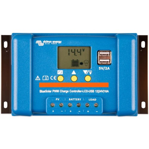 Victron Energy BlueSolar PWM-LCD&USB Lederegler (12/24V-10A) SCC010010050 Victron Energy BlueSolar PWM-LCD&USB Lederegler (12/24V-10A) SCC010010050