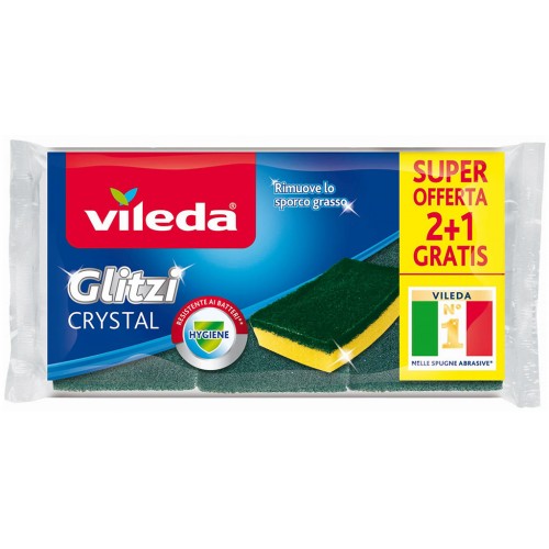 VILEDA Glitzi Kristall 2+1 Stück grün medium 139924