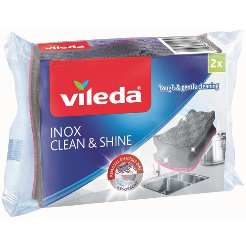 VILEDA INOX Schwamm 2 Stück, 157403 VILEDA INOX Schwamm 2 Stück, 157403