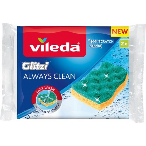 VILEDA Glitzi Always Clean viskoser Schwamm 2 Stück 168528