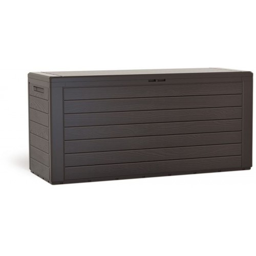 Prosperplast WOODEBOX Gartenbox Aufbewahrungsbox 280l, Umbra MBWL280