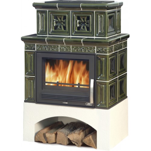 ABX VALENCIE Kachelofen mit Blech Einsatz, braun ABX VALENCIE Kachelofen mit Blech Einsatz, braun