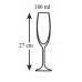 BANQUET Twiggy Crystal Champagner-Glas 180ml, 6er -Set 02B4G004180