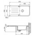Franke Pebel PBG 611, 970x500 mm, Fragranit Einbauspüle Cashmere 114.0477.165