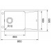 Franke FX FXG 611-86, 860x500 mm, Fragranit-Einbauspüle, Graphit 114.0528.651