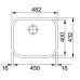 Franke Galassia GAX 110-45, 482x432mm, Spüle unterbau 122.0021.440