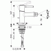 Einhebel Bidetmischer 14120000 mit Soft PEX Schläuchen DN15