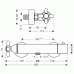 Brausenthermostat Aufputz DN15 17261090 chrom/gold-optik