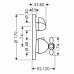 Hansgrohe AXOR CARLTON Thermostat Unterputz mit Ab-/Umstellventil 17725000 chrom