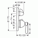 Thermostat Unterputz mit Ab-/ Umstellventil mit Hebelgriff 17720000 chrom