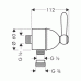 Hansgrohe AXOR CARLFixfit Stop Absperrventil mit Hebelgriff DN15 17882090 chrom/gold-optik