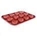 BANQUET Backblech für Muffins 12 RED Culinaria 19BKC004