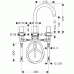Hansgrohe Axor Starck / Axor Uno2 3-Loch Waschtischarmatur 160, 38053000