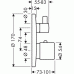 Hansgrohe Axor Uno Thermostatbatterie mit Absperrventil chrom 38700000