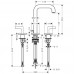 Hansgrohe Axor Citterio 3-Loch Waschtischarmatur mit kurzem Auslauf 39135000