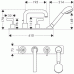 Hansgrohe Axor Citterio 4-Loch Fliesenrandarmatur mit Hebelgriffen 39456000