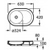 Roca Schale Orbita 63 x 42 cm ,ohne Überlauf 7327223000