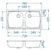 ALVEUS BASIC 160 FI 90 Edelstahlspüle, 780 x 435 mm, Leinen 1049434