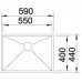 BLANCO Einbauspüle ZEROX 550-IF/N Edelstahl Steelart InFino Ablauf 521590