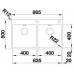 BLANCO Edelstahlspüle ANDANO 400/400-IF/A Edelstahl Seidenglanz 525249