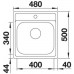 BLANCO DANA 45 Einbaubecken Edelstahl Naturfinish 525322