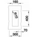 BLANCO Unterbaubecken SUBLINE 160-U Silgranit, InFino schwarz 525981