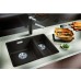 BLANCO Einbauspüle SUBLINE 340/160-F Silgranit flächenbündig einbaubar,schwarz 525984
