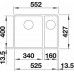 BLANCO Einbauspüle SUBLINE 340/160-F Silgranit flächenbündig einbaubar,schwarz 525984