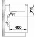 BLANCO Einbauspüle SUBLINE 340/160-F Silgranit flächenbündig einbaubar,schwarz 525984