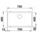 BLANCO Rotan 700 - Silgranitspüle, 730x460 mm, Schwarz 526099