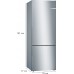 Bosch Serie 4 Freistehender Kühl-Gefrierschrank mit Gefrierteil unte 191×70 cm KGV58VLEAS