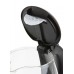 DOMO Wasserkocher schnurlos (1,2Liter / 2200Watt) , Schwarz/Silber DO9218WK