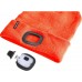 EXTOL LIGHT Kappe mit Stirnlampe 4x25lm, USB-Aufladung, fluoreszierendes Orange, 43455