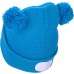 EXTOL LIGHT Mütze mit Stirnlampe 4x25lm, USB-Aufladung, blau mit Bommeln, Kinder 43459