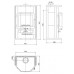 ABX FJORD 4652-6 Holz-Kaminofen, geteiltes Glas, graues Blech 4652-6SD