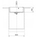 Franke Mythos MYK 610-52 Onyx 590x510,ohne Siphon,e.click 124.0747.161