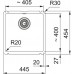 Franke KubusX KXK 110-41, Keramikspüle, Weiß 126.0735.128
