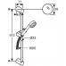 KLUDI Zenta 1S Brause-Set 900 mm Chrom 6064005-00