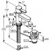 KLUDI Zenta Waschtisch-Einhandmischer DN 10, Chrom/Schwarz 382508675