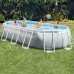 INTEX PRISM FRAME Ovalpool 503 x 274 x 122 cm mit 12-V-Filteranlage 26796GN