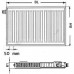 Kermi Therm X2 Profil-V Ventilheizkörper 11 300 / 500 FTV110300501L1K