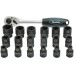 Makita E-30069 Impact Black Steckschlüsselsatz 1/2", 19-teilig im Kunststoffkoffer