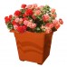 PLASTKON Blumentopf Quattro 30x30 cm braun