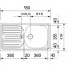 Franke  Eurostar ETN 614  780 x 435 mm Einbauspüle  Edelstahl Seidenmatt
